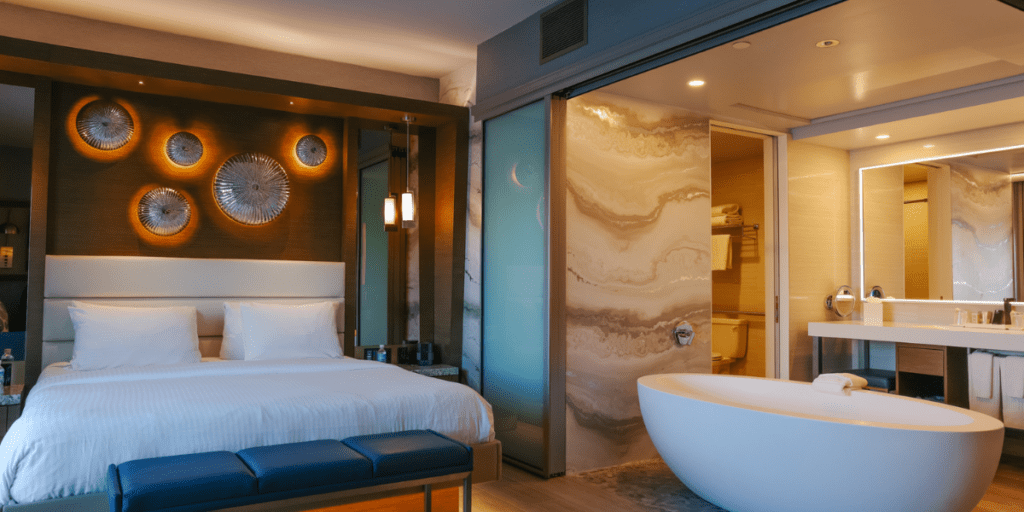 Manhattan Beach's Shades Hotel with Romantic Jacuzzi Bathtub